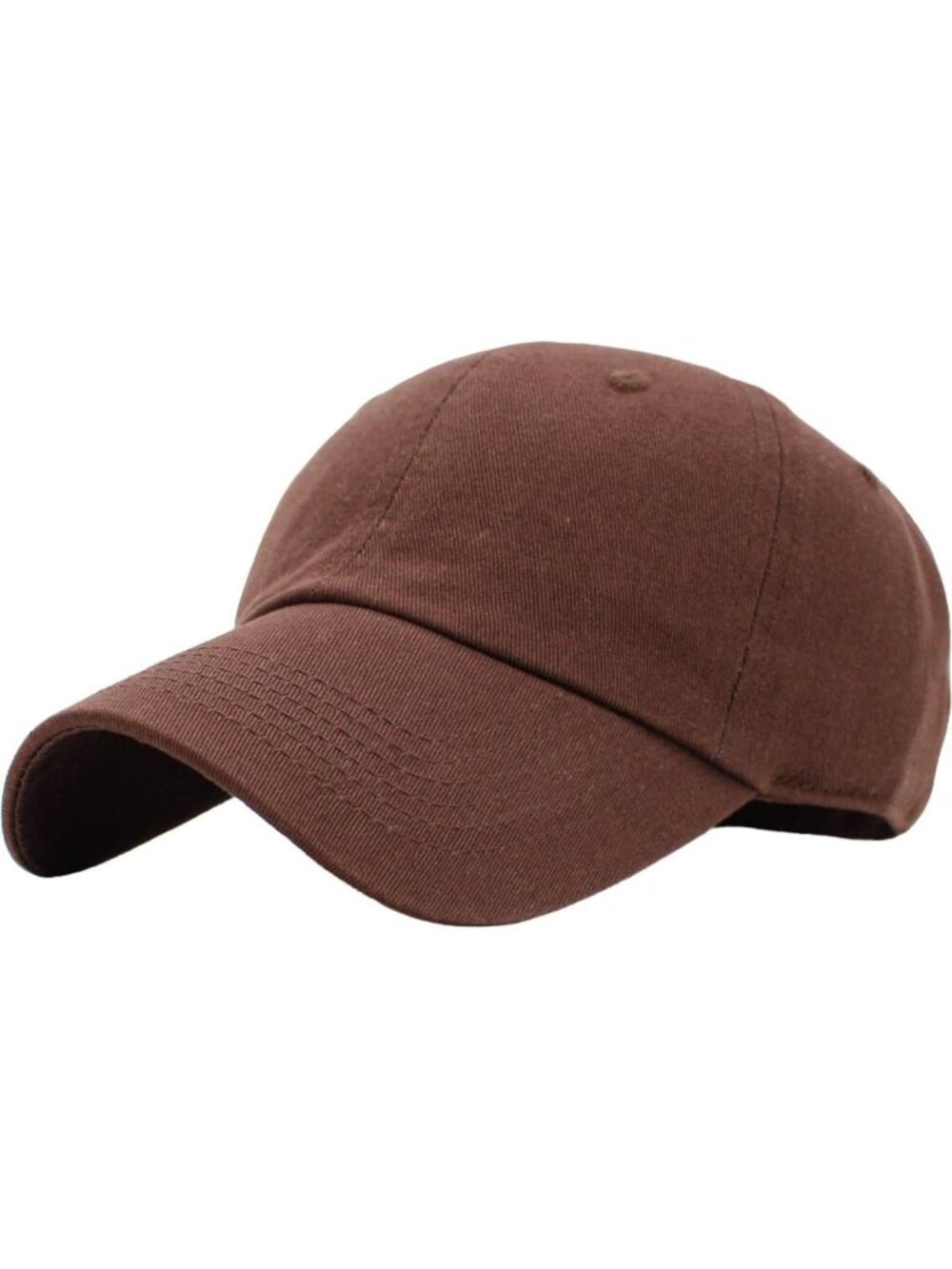 〽️Unisex Brown Adjustable Low Crown Baseball Cap Classic Cotton Plain Dad Hat